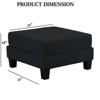 PAGED Storage Ottoman Contemporary Foot Stool Square Ottoman Foot Rest with Wooden Legs for Entryway, Bedroom - 4 of 4