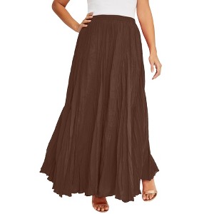 Jessica London Flowing Crinkled Maxi Skirt - 1 of 4