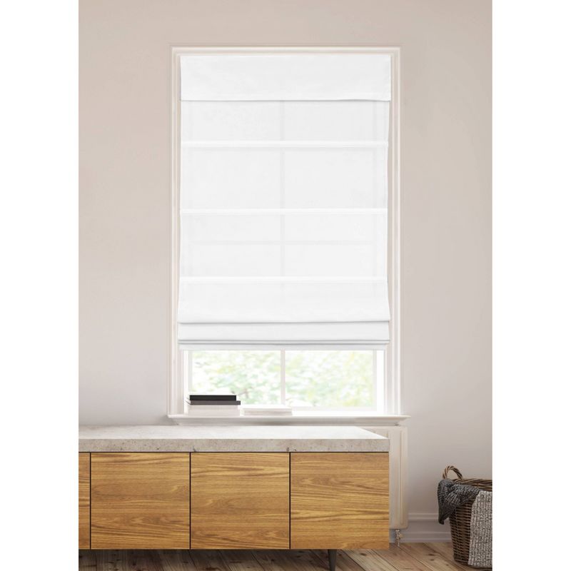 1pc Light Filtering Cordless Roman Window Shade White - Lumi Home Furnishings, 6 of 11