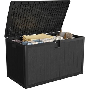 130 Gallon Outdoor Storage Box, Deck Box Resin for Package Delivery, Outdoor Storage Boxes Deck Storage Boxes for Patio Furniture, Garden, Tool - 1 of 4
