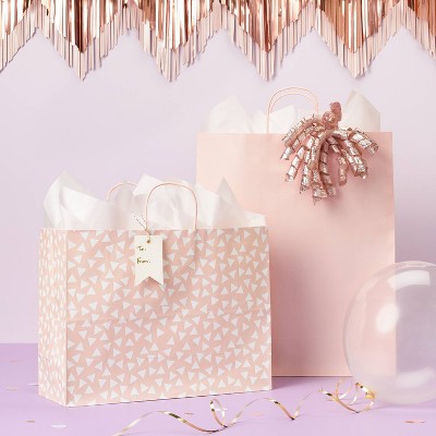 Large Polka Dots Gift Bag Pink - Spritz&#8482;