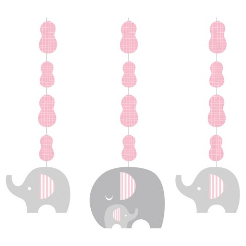 3ct Little Peanut Girl Elephant Hanging Cutouts Target