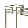 Acme Furniture Neilo Faux Marble Top Bar Serving Cart Clear Glass/Wire Brass Finish - 3 of 4