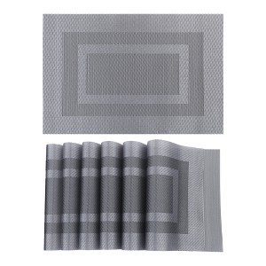 REGALWOVEN PVC Heat Resistant Washable Wipeable Placemats 18 x 12 Inch 6 Pcs - 1 of 4