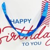 Bows And Sparkles Large 'Happy Birthday to You' Gift Bag with Tag White/Blue/Red - 3 of 3