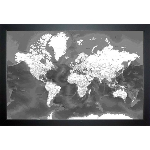 Hemispheres Scratch Off World 24 X 36 Laminated Wall Map : Target