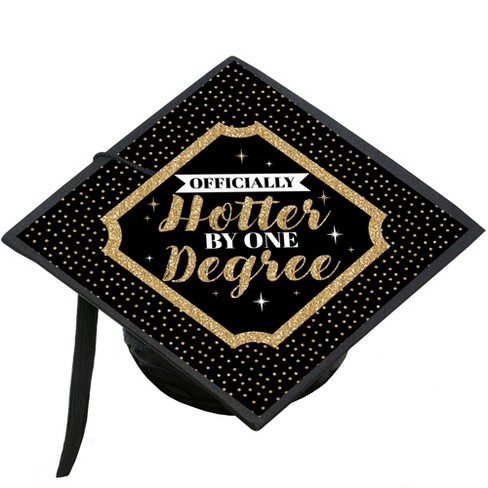 Big Dot Of Happiness Officially Hotter By One Degree - College Graduation  Cap Decorations Kit - Grad Cap Cover : Target