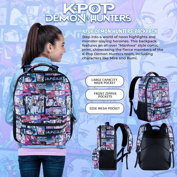Mochila de personajes de 16 pulgadas para niños y niñas con correas ajustables 6