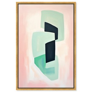 Art Remedy Jade with Magnets Contemporary Shapes Abstract Wall Art Framed - 1 of 4