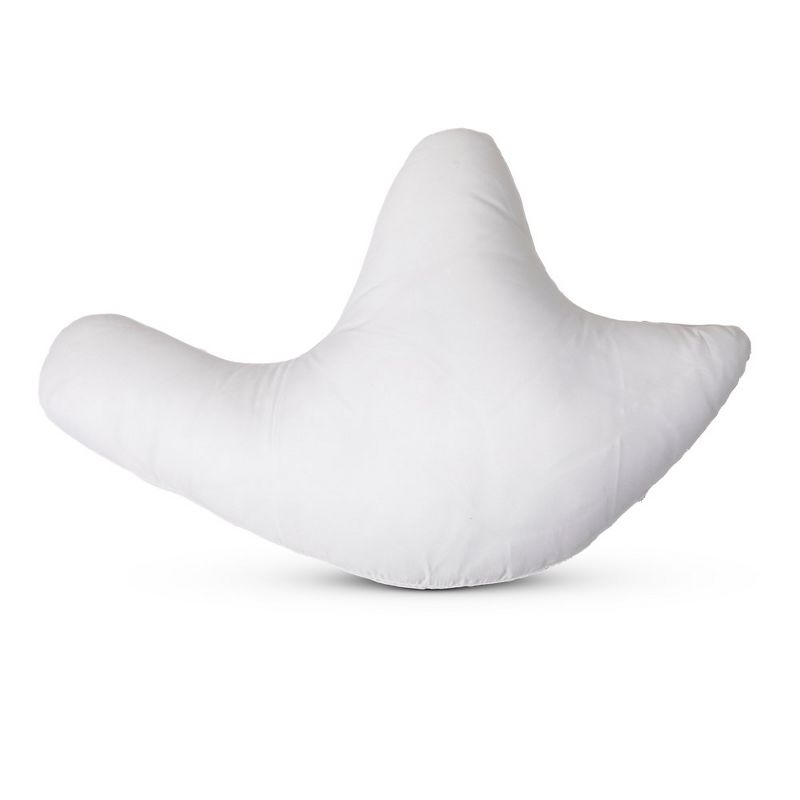 Cheer Collection W Shaped Shoulder Support Pillow with Velour Washable Cover, 1 of 8