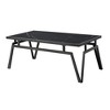 Metal Cocktail Table and 2 End Tables with Sintered Stone Top, Black Finish and Modern Design for Living Room - 3 of 4