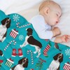 DSANE English Springer Spaniel Christmas Christmas Throw Blanket Soft Fleece Christmas Blanket Cozy Flannel Throw for Couch Bed - 4 of 4