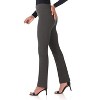 Rekucci Women's Pull-On Straight Leg Pants with Pockets & Tummy Control – Office Workwear Stretch Trousers - 2 of 4