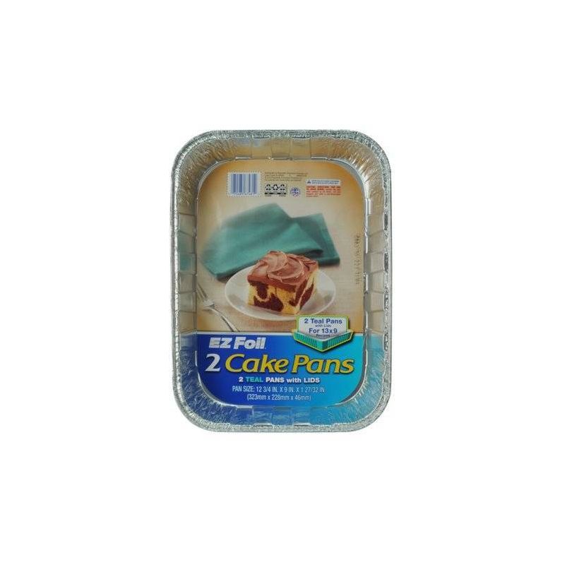 Hefty EZ Foil Teal Cake Pan with Lids - 2ct, 1 of 6