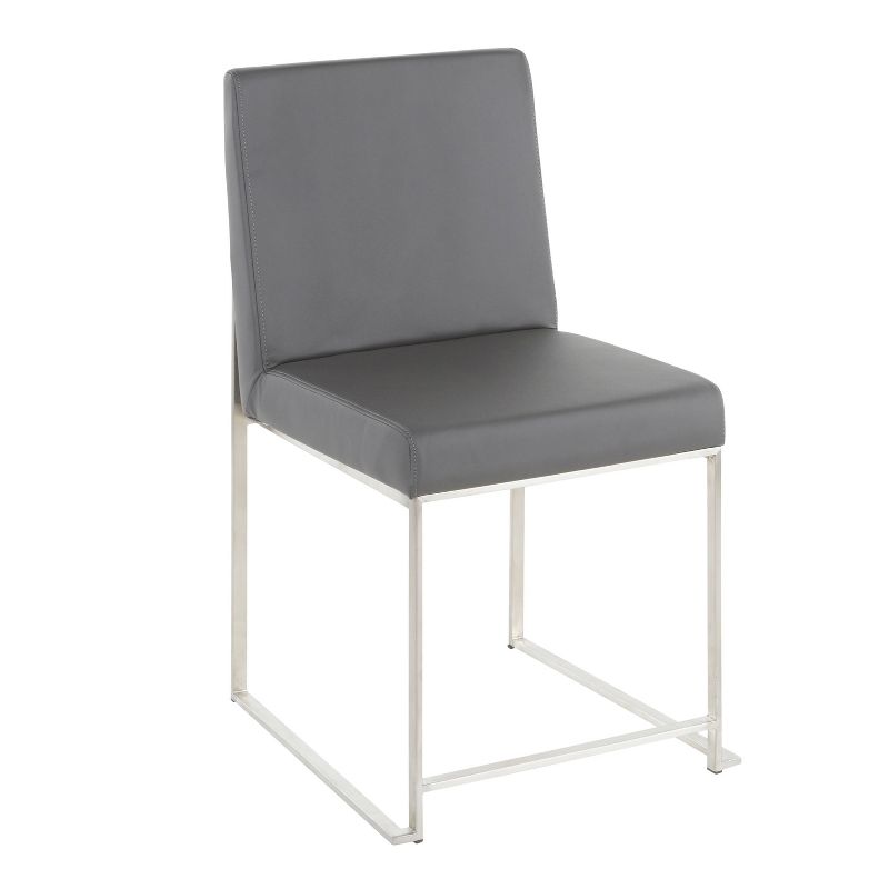 Set of 2 High Back Fuji Contemporary Dining Chairs - LumiSource, 3 of 14