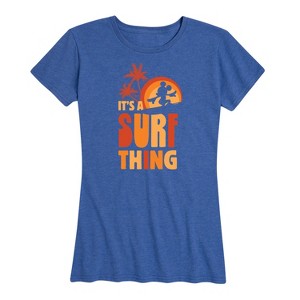 Women's - Disney - It's A Surf Thing Short Sleeve Graphic T-Shirt - 1 of 4