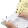 Smead Pressboard File Folder with SafeSHIELD  Fasteners, 2 Fasteners, 1/3-Cut Tab, 1" Expansion, Letter Size, Gray/Green, 25 per Box (14931) - 3 of 4