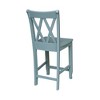 International Concepts 24" Double "X" Back CounterHeight Stool - 4 of 4