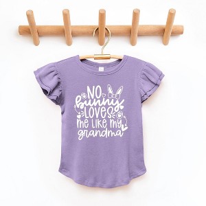 The Juniper Shop No Bunny Loves Me Like Grandma Toddler Flutter Sleeve Tee - 1 of 2