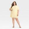Women's Short Sleeve Pointelle Mini Sweater Dress - A New Day™ - 3 of 3
