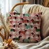Lomsoe 1pc Christmas Red Plaid Dog Print Pillow Cover Home Comfort Decorative Pillowcase Sofa Cushion Cover - 4 of 4