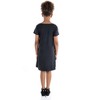 24seven Comfort Apparel Girls Short Sleeve Girls T Shirt Dress - 3 of 4
