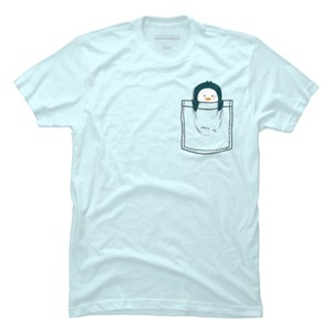 Men's Design By Humans Pocket Penguin By radiomode T-Shirt - 1 of 3