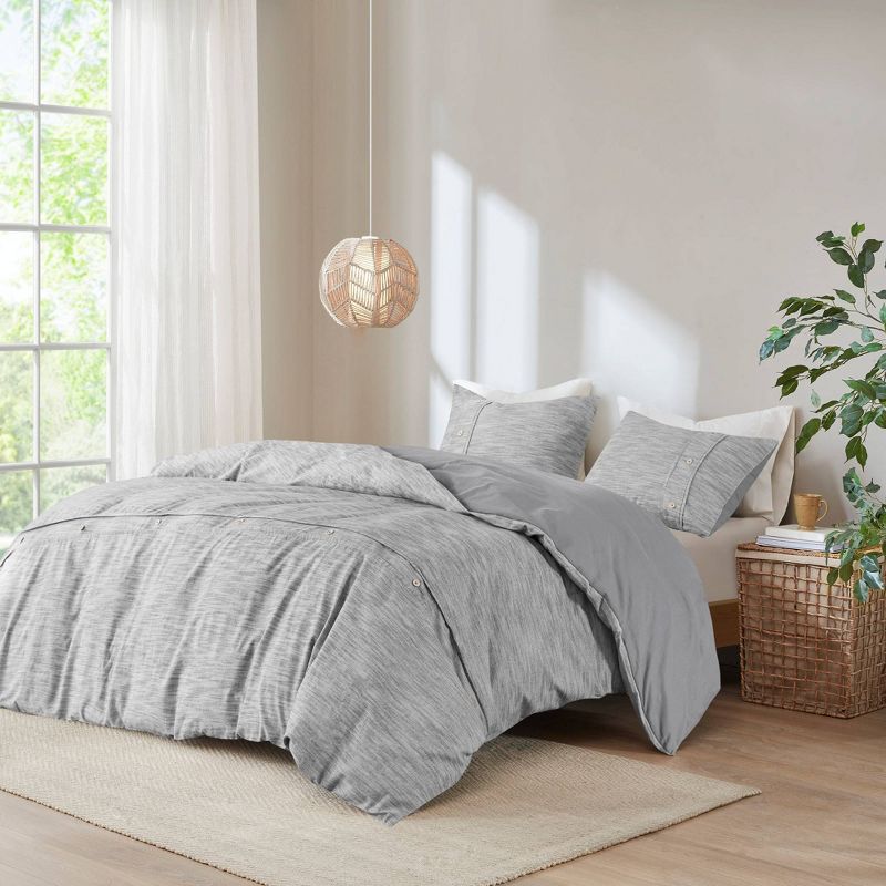 Reese Organic Cotton Oversized Duvet Set - Clean Spaces, 3 of 13