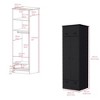 NicBex Armoire Wardrobe Closet Storage Cabinet with Doors & Drawer for Bedroom, Black - 3 of 4