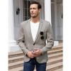 Men's Casual Sport Coat Lightweight Linen Blazer One Button Business Suit Jackets Stylish Daily Suits - 2 of 4