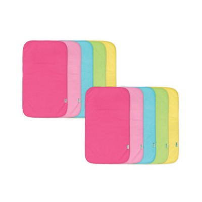 Image of green sprouts Stay-dry Burp Pads (10 pack) - Pink Set