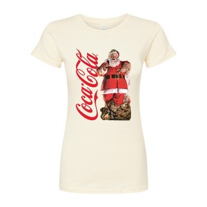 Women's - Coca-Cola - Vintage Santa With Presents Fitted Graphic T-Shirt - 1 of 3