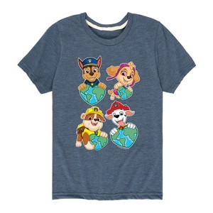 Boys' - Paw Patrol - Heart Earth Short Sleeve Graphic T-Shirt - 1 of 4