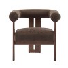 ModernLuxe Accent Chair, Velvet Upholstered Armchair, Wooden Single Sofa Lounge Chair with Round Arm - 2 of 4