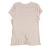 bar III Womens Ribbed Basic T-Shirt, Pink, Large - 2 of 2
