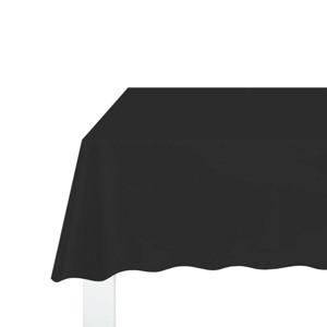 54" x 108" Solid Table Cover Black - Spritz™ - 1 of 3