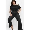 Women's Plus Size Paloma Kick Flare Jean - black wash | CITY CHIC - 3 of 4