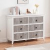Dresser for Bedroom, 6 Drawer Double Dresser Fluted Drawers Panel, Wide Modern Chest of Drawers with Deep Drawers, Dresser TV Stand - 3 of 4