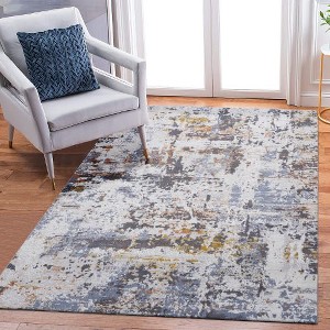 Kumasinova Stain-Resistant Area Rug, Non-Shedding Door Mat, Kid & Pet-Friendly, Abstract Area Rug for Living Room, Latex-Free Cotton Backing - 1 of 4