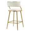 Kumasinova 26'' Counter Height Bar Stools Set of 2, Corduroy Kitchen Island Counter Stool with Back, Versatile Dining Chair with Footrest - 3 of 4
