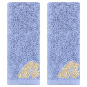 REGALWOVEN Cotton Soft Absorbent Embroidered Floral Hand Towel for Bathroom 14" x 31" 2 Pcs - 1 of 4