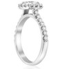 Pompeii3 Princess Cut Diamond Engagement Ring 1 1/10 Ct Halo Band 14k White Gold - 3 of 4