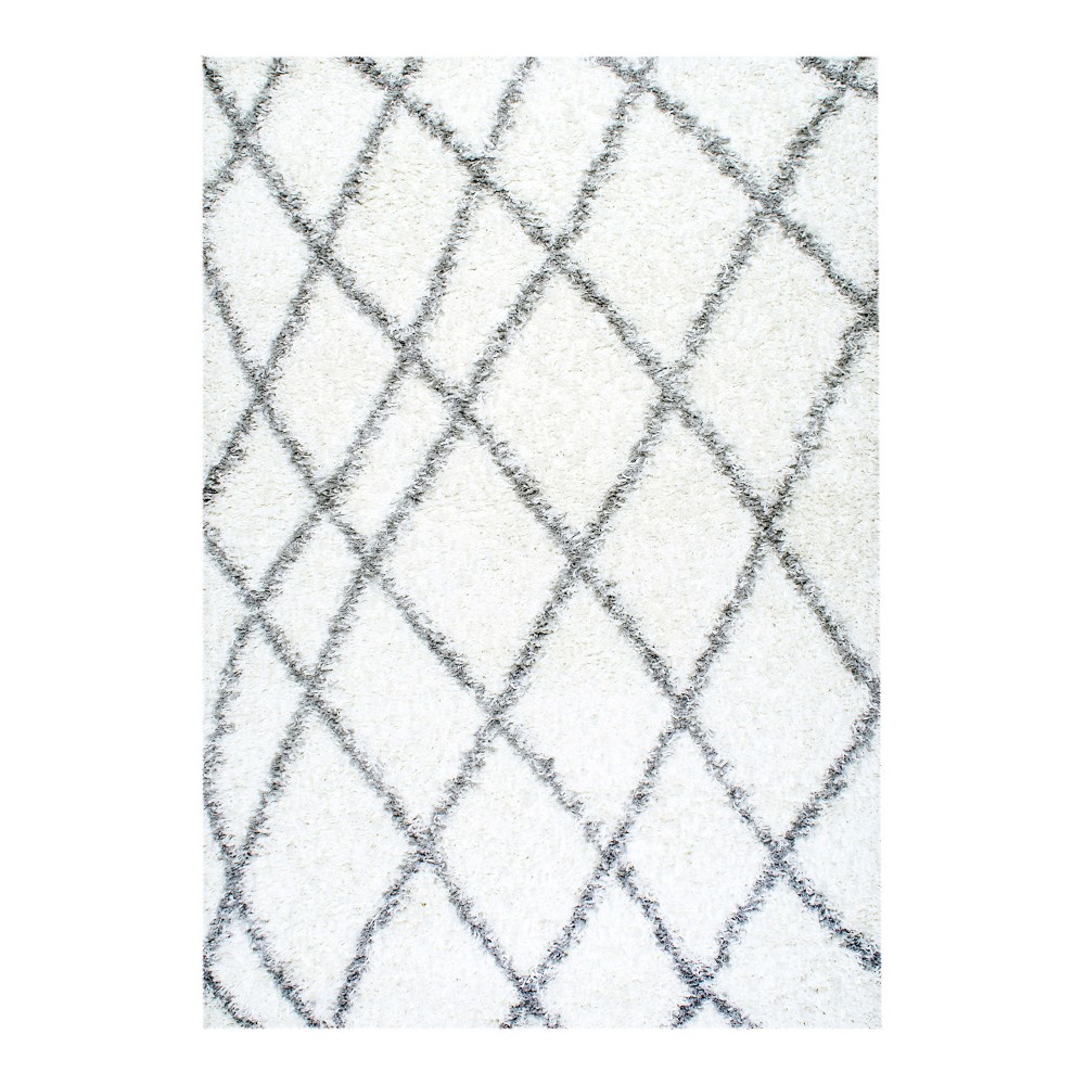 nuLOOM Alvera Easy Shag Area Rug - White (8' x 10')