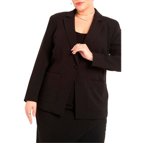 Women's black hot sale blazer target