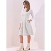 INSPIRE CHIC Women's Sleeveless Square Neck Plaid A-Line Pinafore Overall Tweed Dresses - 4 of 4