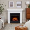 Emerson 56" Grand Electric Fireplace in Rustic White by Real Flame - 2 of 4