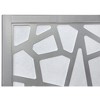 NicBex 4-Panel Room Divider for Home, Divider for Room Separation, Folding Fabric Privacy Screen with Geometric Patterns for Office, Silver - 4 of 4