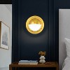 C Cattleya Integrated LED 3CCT Brushed Gold Wall Sconce with Frosted Glass - 2 of 4