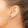 Black Bow Jewelry 8mm Ridged Love Knot Earrings in 14k White Gold - 3 of 4