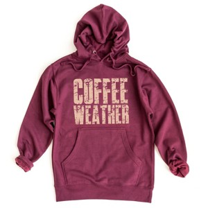 Coffee Weather Block Distressed - Women's Graphic Hoodie - 1 of 4